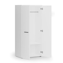Szafa ubraniowa biurowa PRIMO WHITE, 1 półka, drążek do szafy, 1781 x 800 x 500 mm, biały