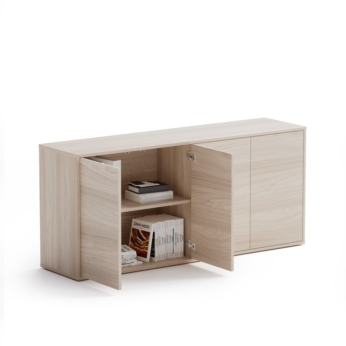 Szafka biurowa niska BLOCK Wood