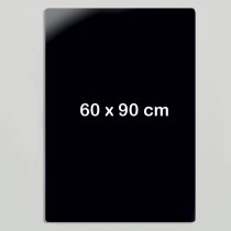 Szklana tablica magnetyczna do ściany, czarna, 600 x 900 mm
