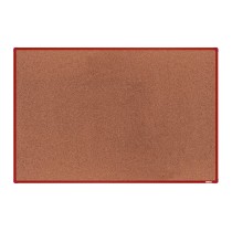 Tablica korkowa BoardOK w ramie aluminiowej, 1800 x 1200 mm, czerwona rama
