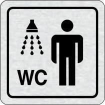 Tabuľka na dvere - Sprchy, WC muži