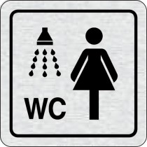 Tabuľka na dvere - Sprchy, WC ženy