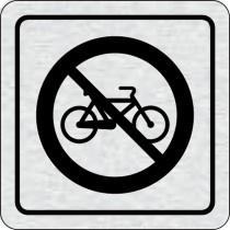 Tabuľka na dvere - Zákaz jazdy na bicykli