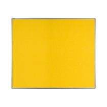 Textil-Pinnwand ekoTAB mit Alurahmen, 1200 x 900 mm, gelb