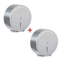 Toilettenpapierspender 1+1 GRATIS, Edelstahl, Durchmesser 310x125 mm