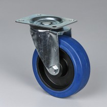 Transport-Lenkrolle, 160 mm, mit blauer Lauffläche
