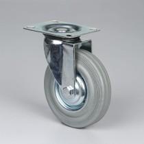 Transportné otočné koleso, 125 mm, sivá guma