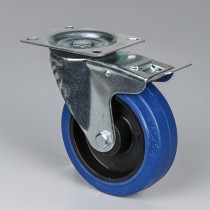 Transportné otočné koleso s brzdou, 160 mm, s modrým behúňom