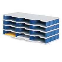 Triedacie moduly, 12 x priehradka štandard, 4 poschodia, modrá