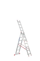 Trojdielny výsuvný viacúčelový rebrík HOBBY, 3x7 priečok, 4,24 m