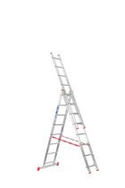 Trojdielny výsuvný viacúčelový rebrík HOBBY, 3x8 priečok, 4,52 m