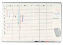 Týždenná plánovacia tabuľa ekoTAB, 1000 x 700 mm, keramická