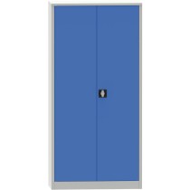 Viacúčelová kovová skriňa, 4 police 1950 x 950 x 500 mm, modré dvere