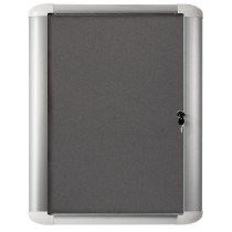 Vnitřní informační vitrína MASTER, textilní, šedá, 816 x 688 mm