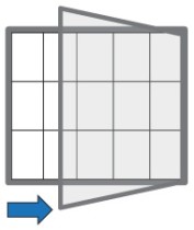 Vonkajšia vitrína magnetická, jednokrídlová, 1150 x 1000 mm