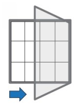 Vonkajšia vitrína magnetická, jednokrídlová, 950 x 1000 mm