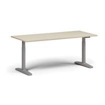 Výškově nastavitelný stůl ULIX, elektrický, 675-1325 mm, deska 1800x800 mm, šedá podnož