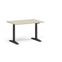 Výškovo nastaviteľný stôl, elektrický, 675-1325 mm, doska 1200x800 mm, čierna podnož