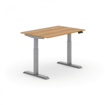 Výškovo nastaviteľný stôl PRIMO ADAPT, elektrický, 1200 x 800 x 735-1235 mm, sivá podnož