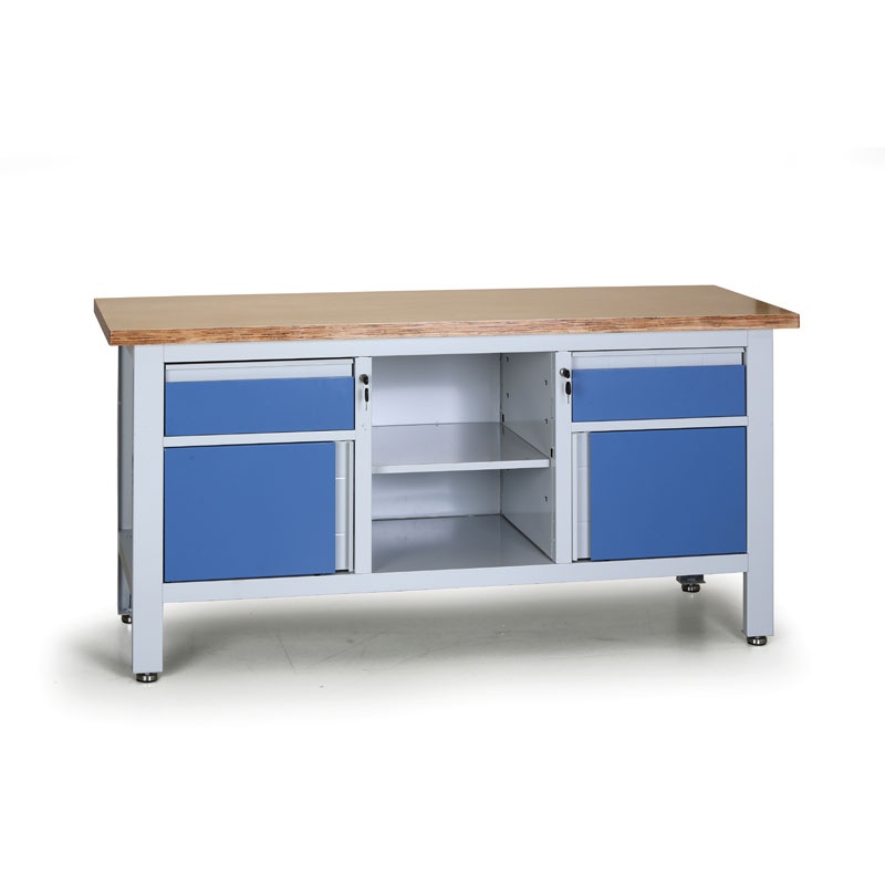 Werkbank EXPERT, 2 Schubladen, 2 Schränke, 1 Fach