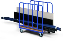 Wózek platformowy na długie elementy, 1070x700 mm
