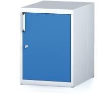 Závesná dielenská skrinka na náradie k pracovným stolom MECHANIC, 480 x 600 x 662 mm, modré dvere