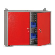 Závěsná skříňka na zeď HOBBY I, 600 x 800 x 200 mm, 2 dveře, perforovaná