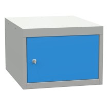 Závesný dielenský box na náradie s dverami KOVONA, bez políc, 350 x 480 x 610 mm