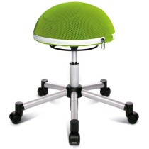 Zdravotná balančná stolička HALF BALL s kovovým krížom, zelená