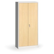 Zváraná skriňa s lamino dverami, 1950 x 920 x 400 mm, RAL 7035/breza