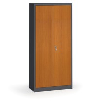 Zvárané skrine s lamino dverami, 1950 x 920 x 400 mm, RAL 7016/čerešňa