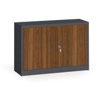 Zvárané skrine s lamino dverami, 800 x 1200 x 400 mm, RAL 7016/orech