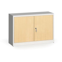 Zvárané skrine s lamino dverami, 800 x 1200 x 400 mm, RAL 7035/breza