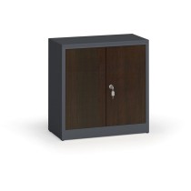 Zvárané skrine s lamino dverami, 800 x 800 x 400 mm, RAL 7016/wenge