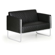 Zweisitzer-Sofa CASUAL, 2 Sitzplätze, schwarz
