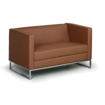 Zweisitzer-Sofa CUBE, 2 Plätze, braun