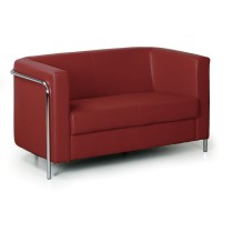 Zweisitzer-Sofa CUBE, 2 Sitzflächen, rot