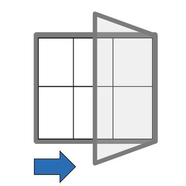 Magnet-Außenvitrine, einflügelig, 750 x 700 mm