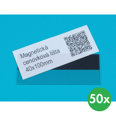 Magnetická lišta V, 40 x 100 mm, 50 ks