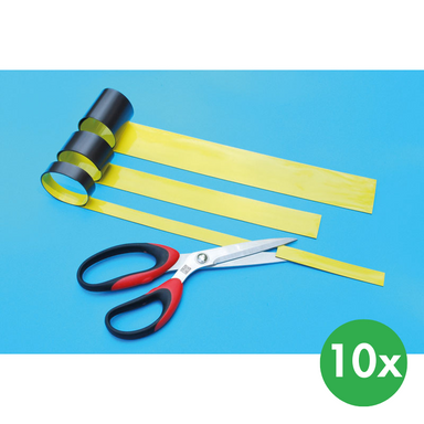 Magnetické pruhy 50 x 600 mm, žluté 10 ks