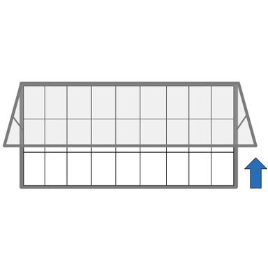 Magnetische Außenvitrine mit Klappfenster, 2000 x 1000 mm