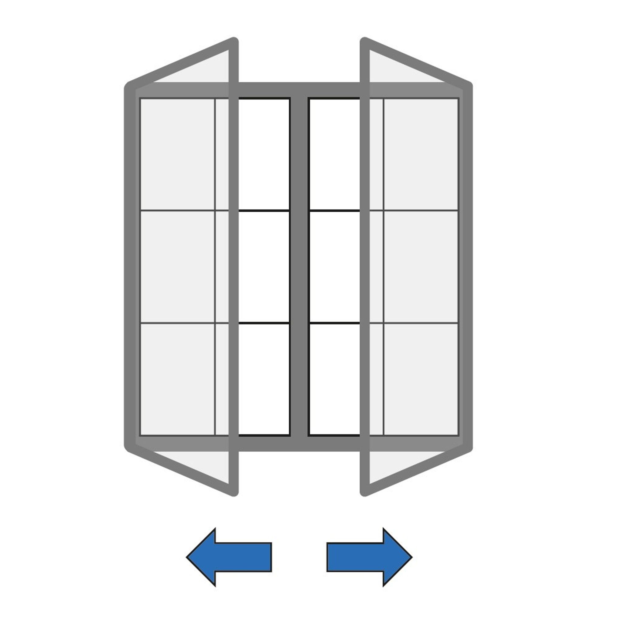 Magnetische Außenvitrine mit zweiflügligem Fenster, 1040 x 1000 mm