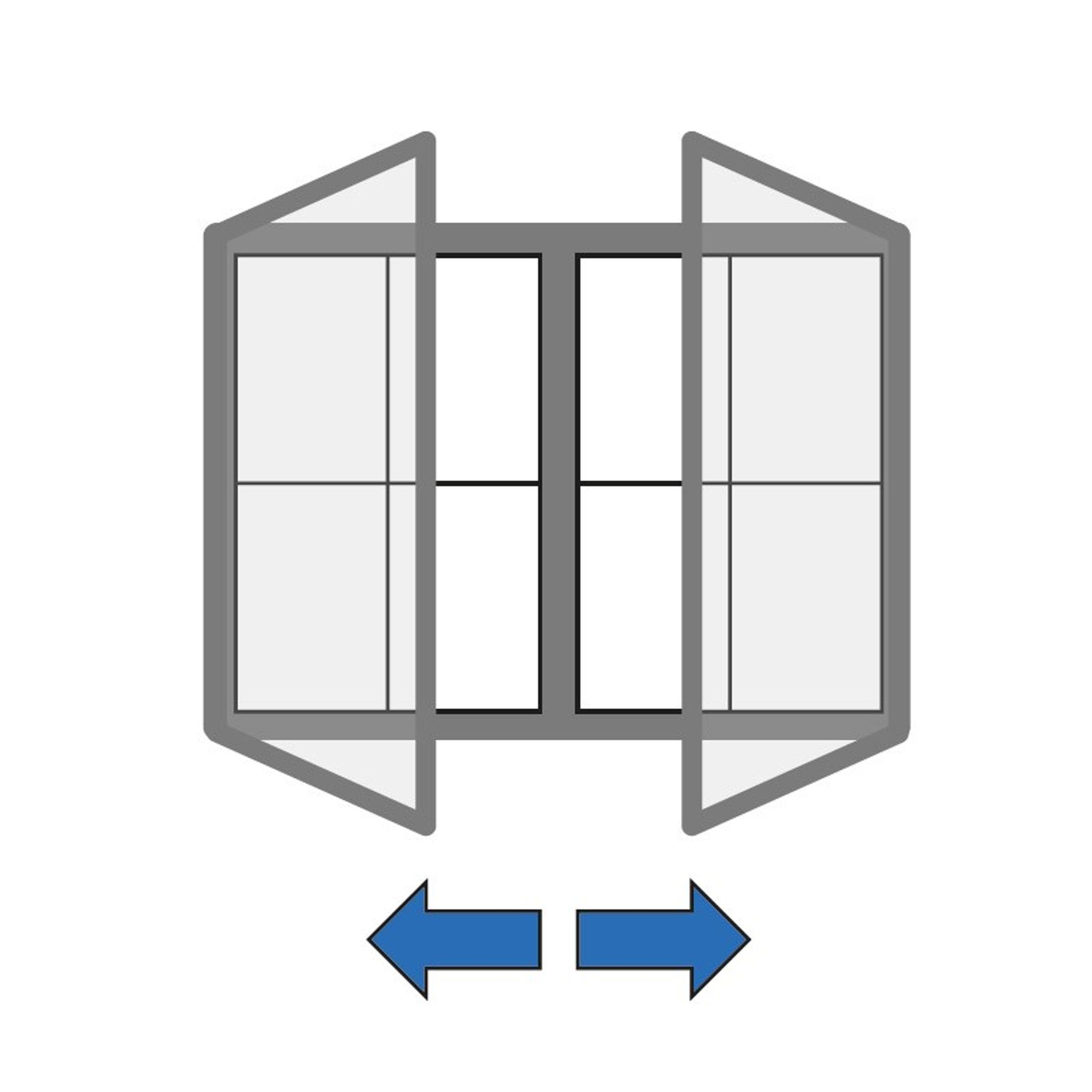 Magnetische Außenvitrine mit zweiflügligem Fenster, 1040 x 700 mm
