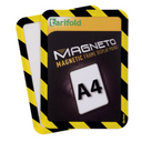 Magnetische Tasche A4, 2 Stk., gelb-schwarz