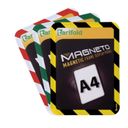 Magnetische Tasche A4, 2 Stk., grün-weiß