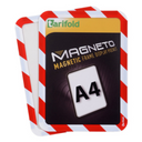 Magnetische Tasche A4, 2 Stk., rot-weiß