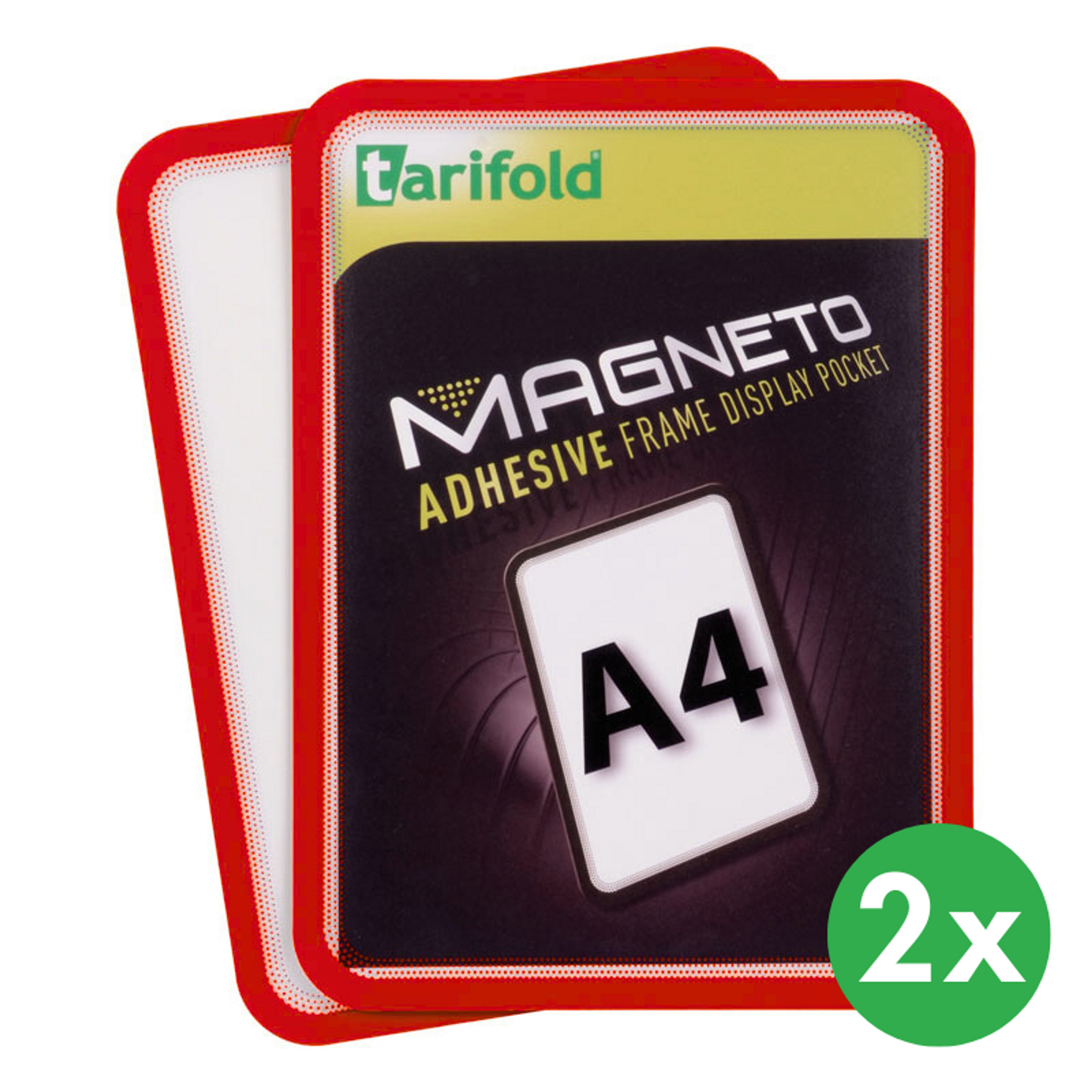 Magnetische Tasche A4, 2 Stk., rot
