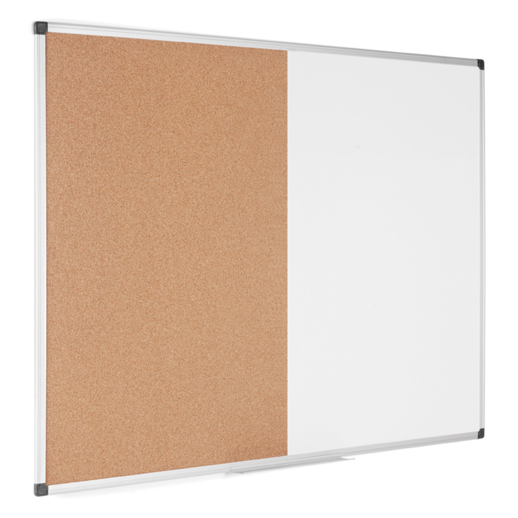 Magnetische Whiteboard und Korktafel kombiniert, 1200 x 900 mm