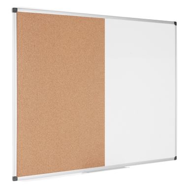 Magnetische Whiteboard und Korktafel kombiniert, 900 x 600 mm