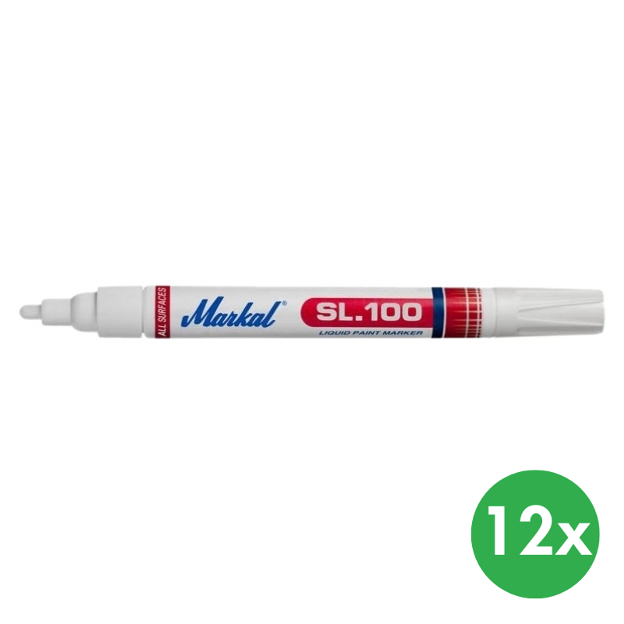 Marker kolorowy SL.100, biały, 12 szt.